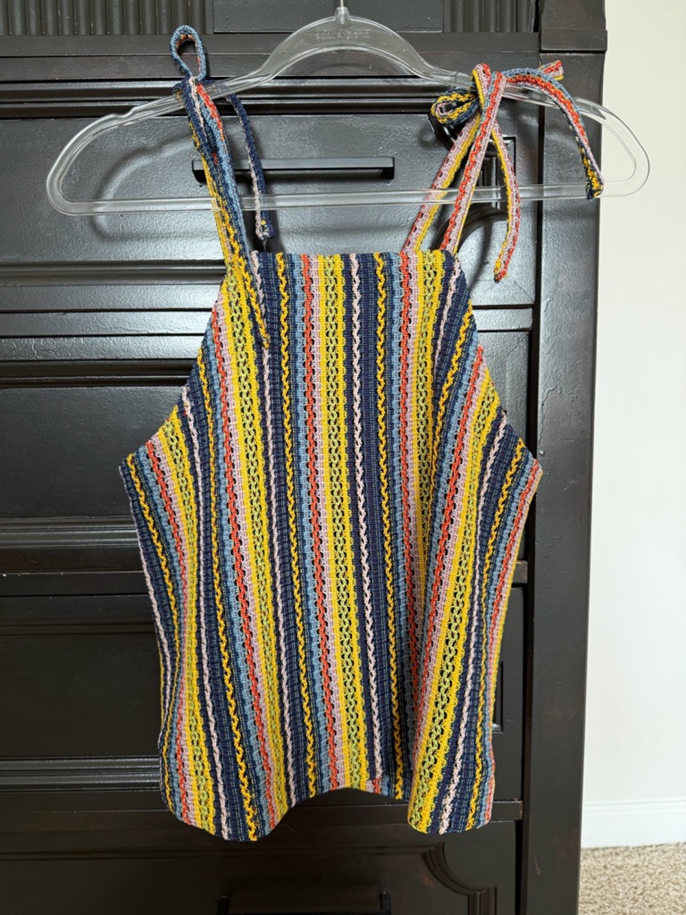 Madewell Multicolor Striped Knit Tank with Tie Straps